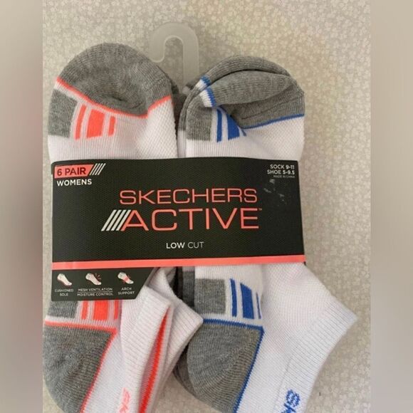 SKECHERS 6pair Active Low Cut Socks. Size 9-11 - Picture 1 of 4